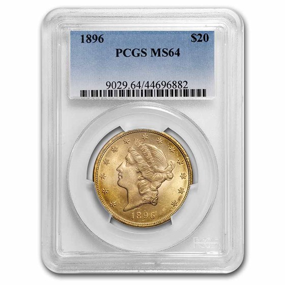 1896 $20 Liberty Gold Double Eagle MS-64 PCGS 1896 $20 Liberty Gold Double Eagle MS-64 PCGS